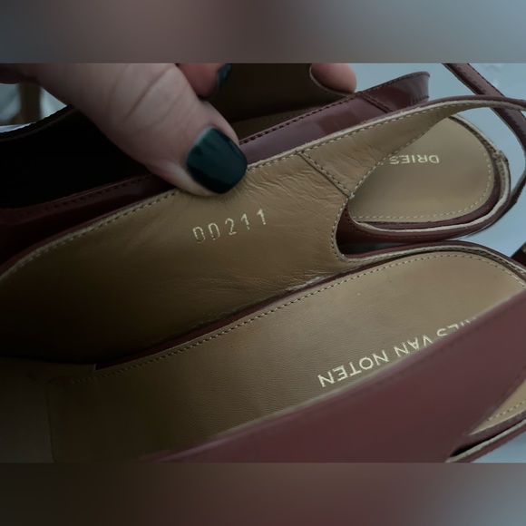 Dries Van Noten Women Red Platform Wedge Heel Sandals Shoe Sz EU 36 1/2 or 6 - Picture 9 of 11